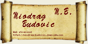 Miodrag Budović vizit kartica